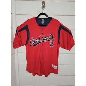 St Louis Cardinals Baseball MLB XL Red w/ Navy lettering blank jersey. Dynasty